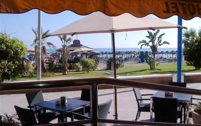 Terras van hotel Rincon Sol aan de Costa del Sol