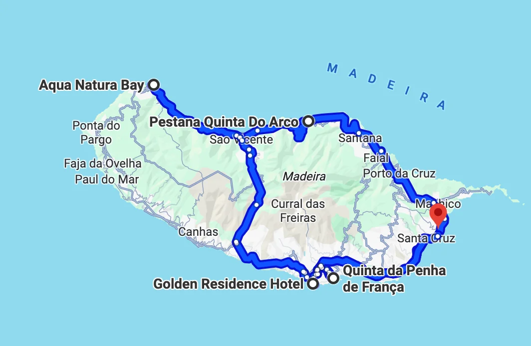 Kaart Madeira
