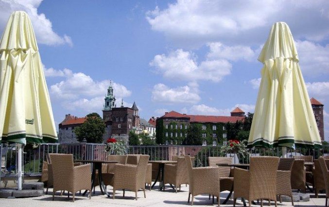 Terras van Hotel Poleski in Krakau