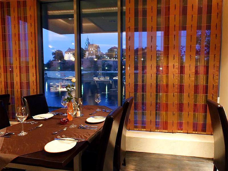 Uitzicht vanaf het restaurant in Hotel Poleski in Krakau