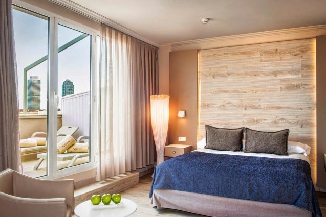 Tweepersoonskamer van Hotel Pere IV in Barcelona