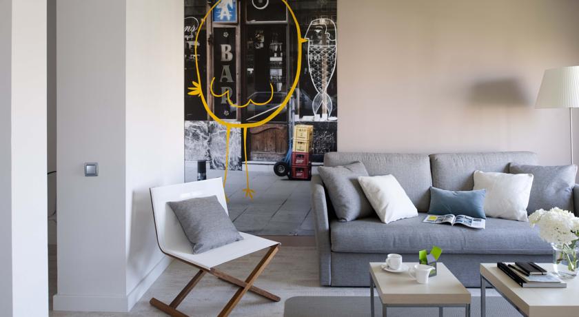 Woonkamer Eric Vökel Boutique Apartments Gran Vía Suites