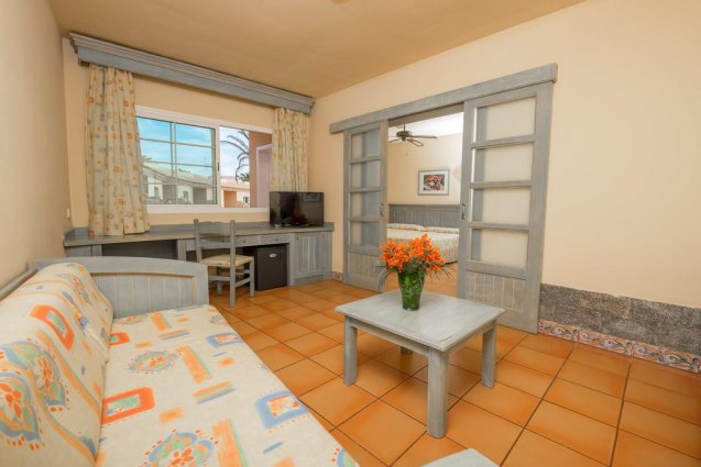 Woonkamer van een appartement van Hotel Royal Suite op Fuerteventura