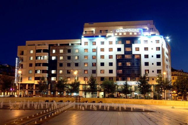 Gebouw van Hotel Mundial in Lissabon