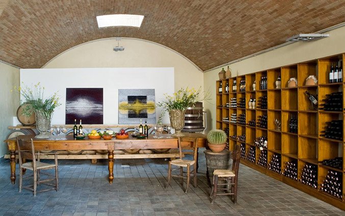 Wijnkelder van Bed and breakfast Poderi Arcangelo in Toscane