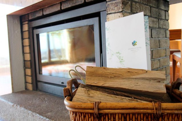 Openhaard van Hotel São Félix Hillside in Noord-Portugal