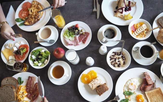 Ontbijt van Hotel Spatz in Krakau