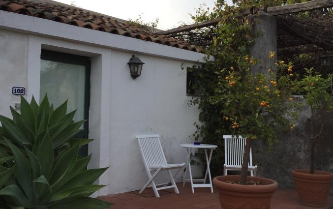 Gebouw van Hotel Etna op Sicilië