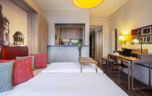 Tweepersoonskamer van Aparthotel Adagio Berlin am Kurfürstendamm