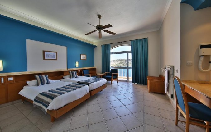 Tweepersoonskamer van hotel Paradise Bay malta