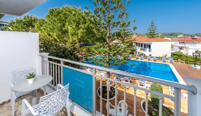 Balkon van Hotel Contessa Zakynthos